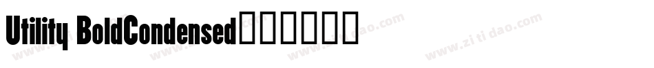 Utility BoldCondensed字体转换